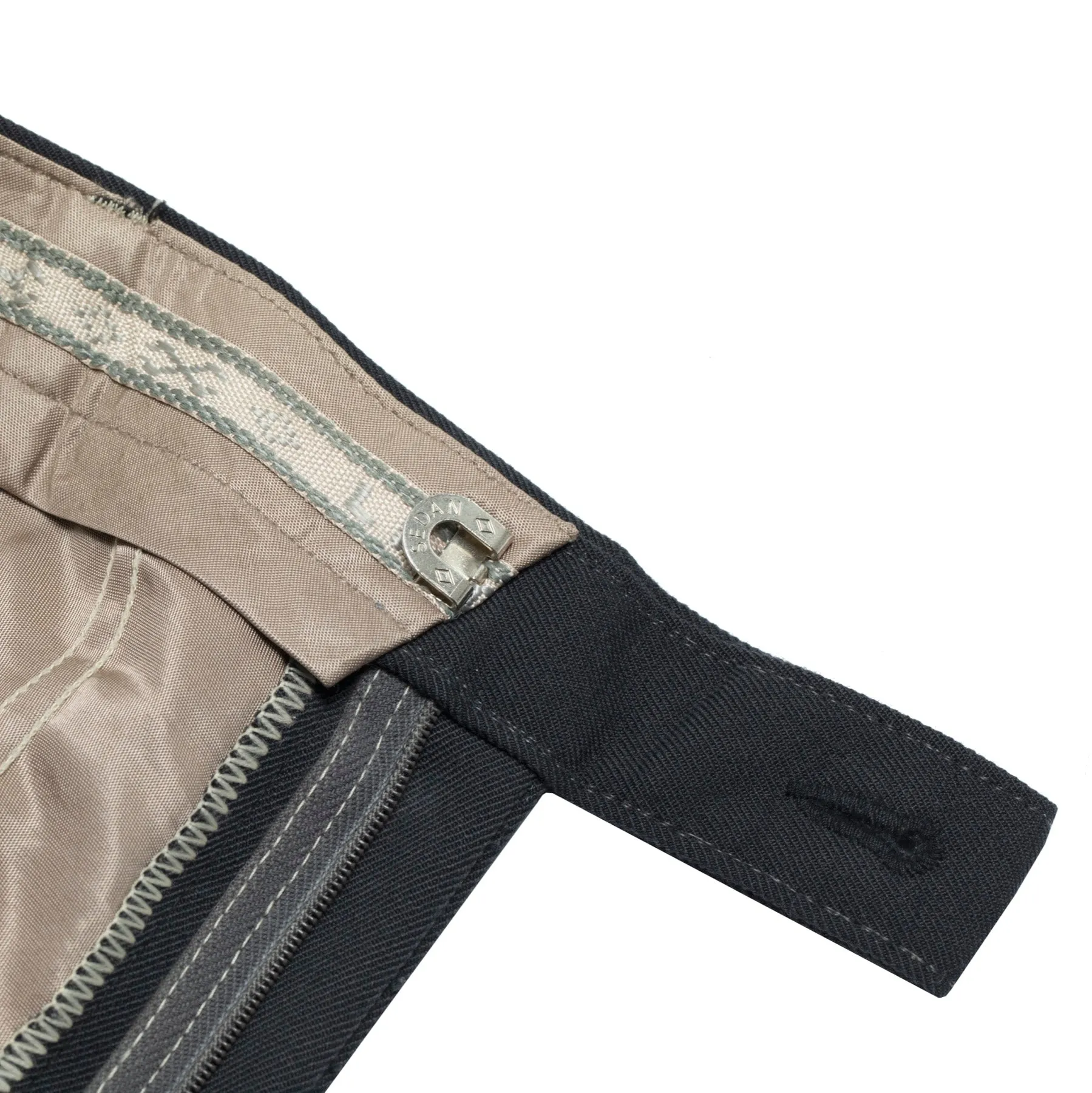 70s, Wide-Leg Cut, Press-Creased, Twill Weave, Military