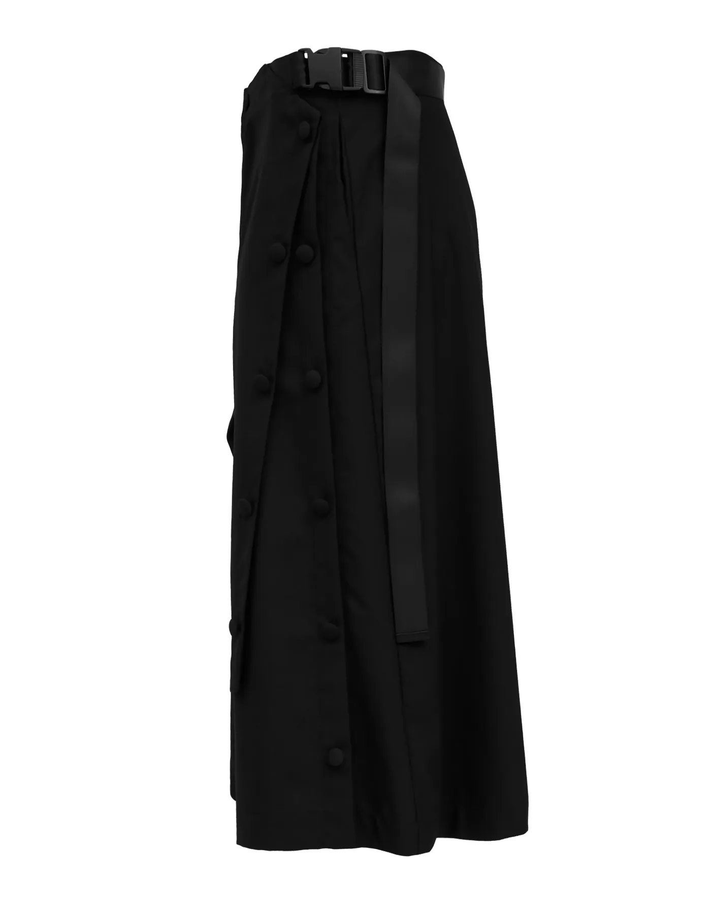 Adjustable Function Button Ring Japanese-Style Short Wide Pants