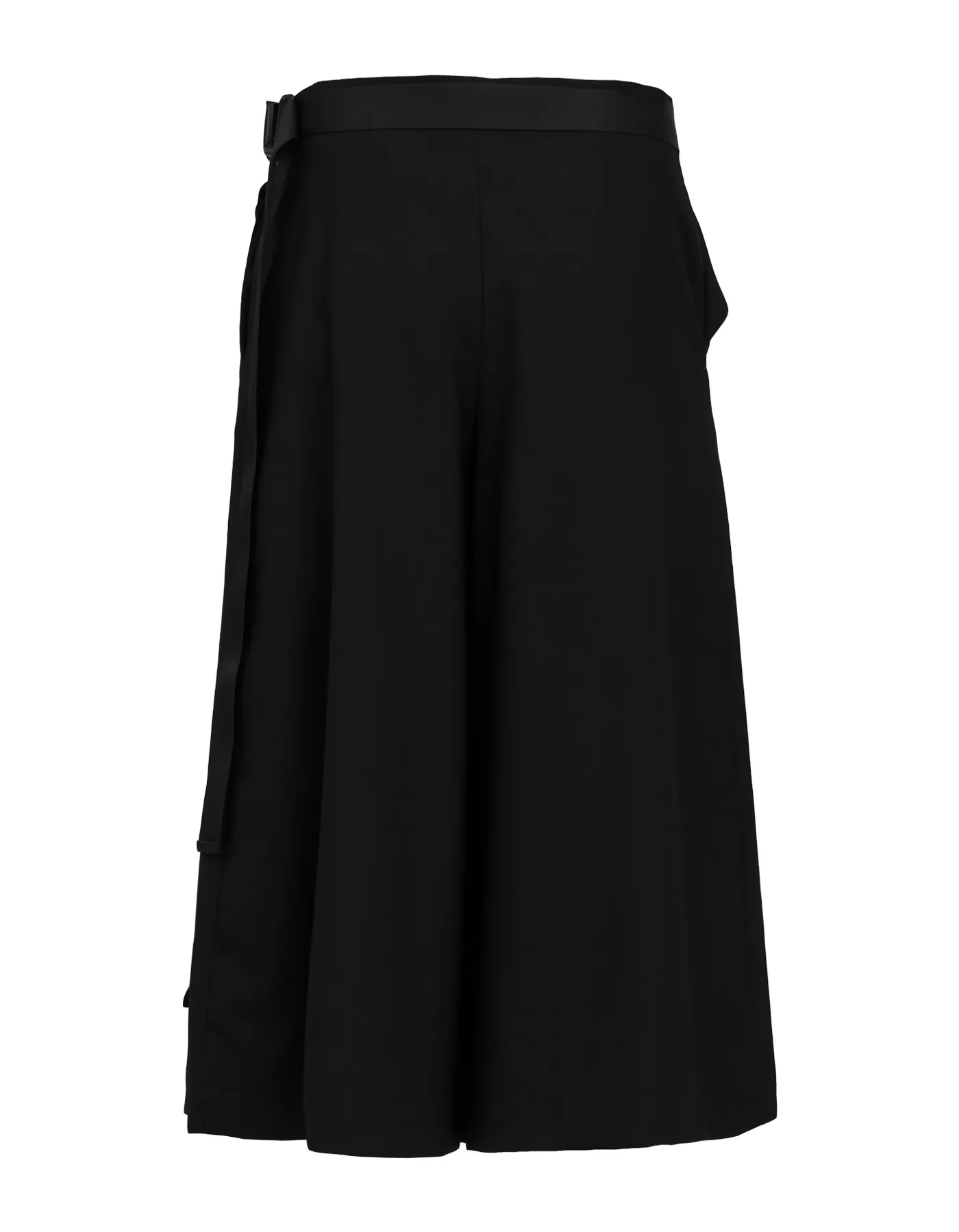 Adjustable Function Button Ring Japanese-Style Short Wide Pants