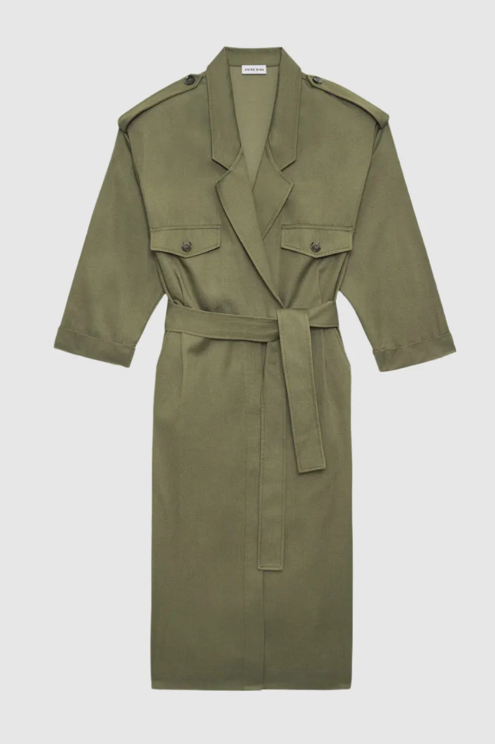 Anine Bing Zelda Dress in Olive