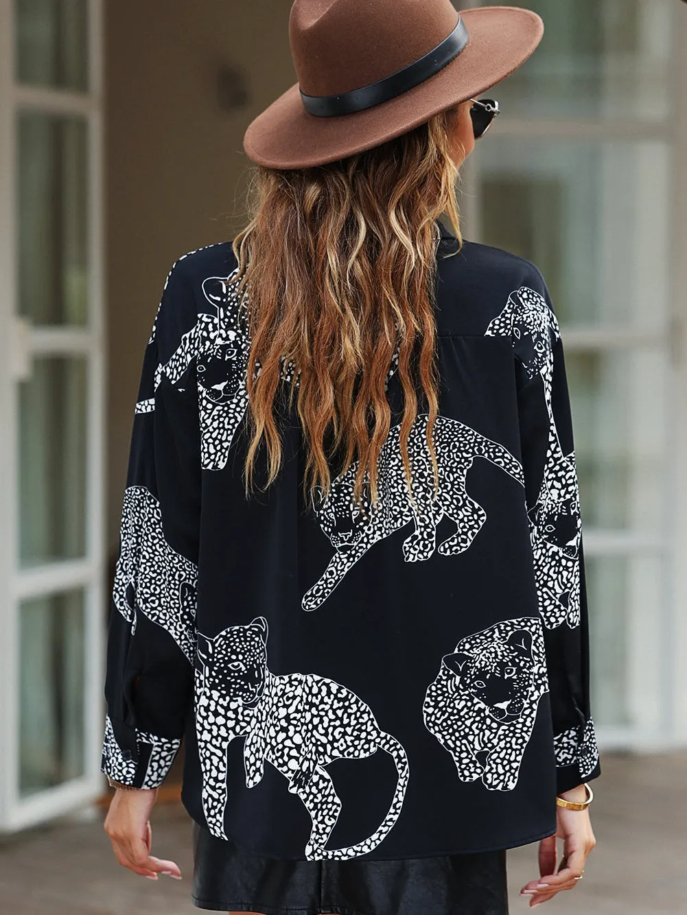 Bold Leopard Print Blouse