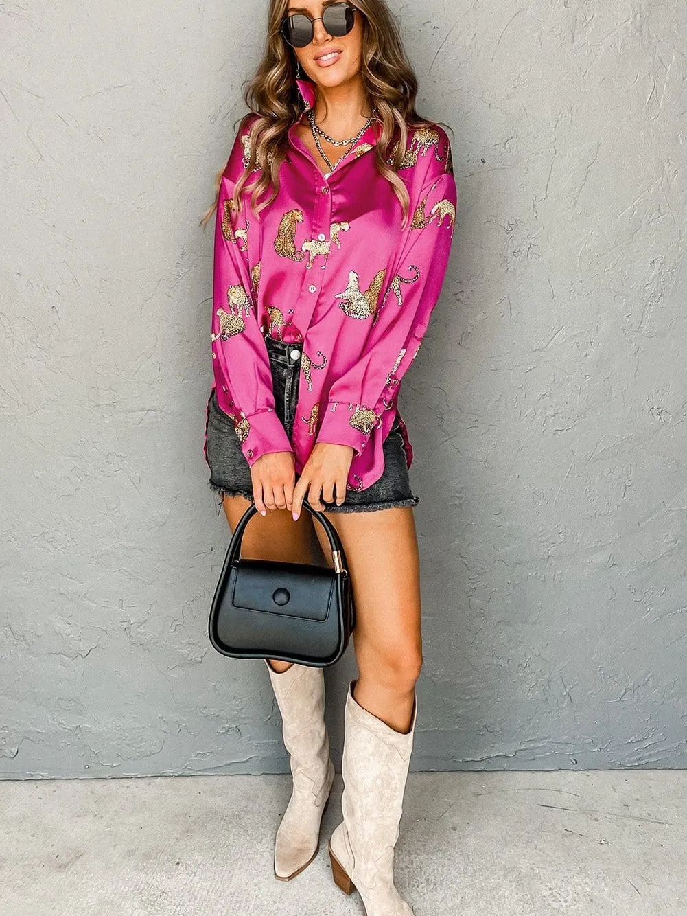 Bold Leopard Print Blouse