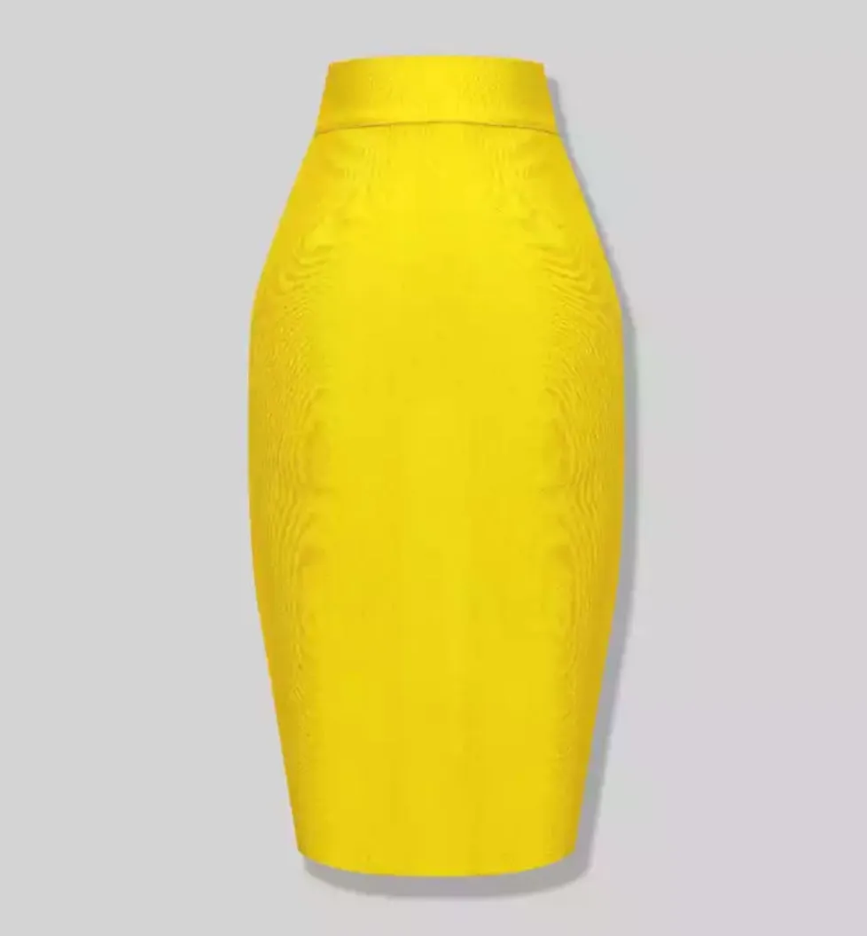 Boss Lady- High Waist Midi BANDAGE SKIRT (Multiple colors)