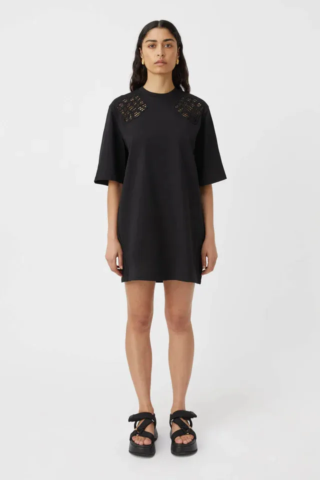 Camilla and Marc Caterina Applique Tee Dress in Black