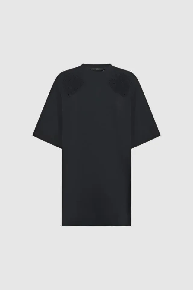 Camilla and Marc Caterina Applique Tee Dress in Black