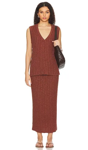 Free People Veda Sweater Set in Brown