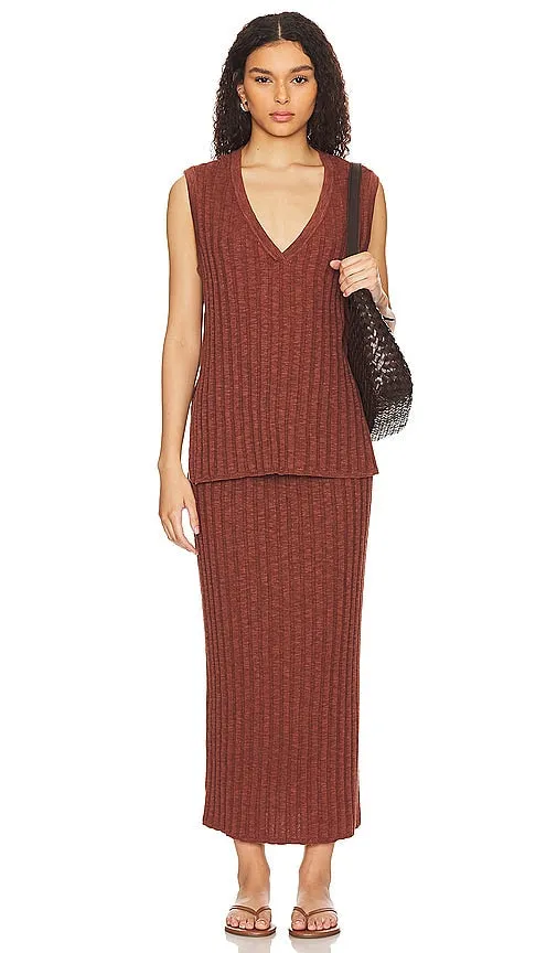 Free People Veda Sweater Set in Brown