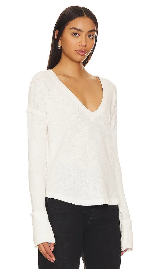 Free People x We The Free Sail Away Solid Tee In Ivory in Ivory