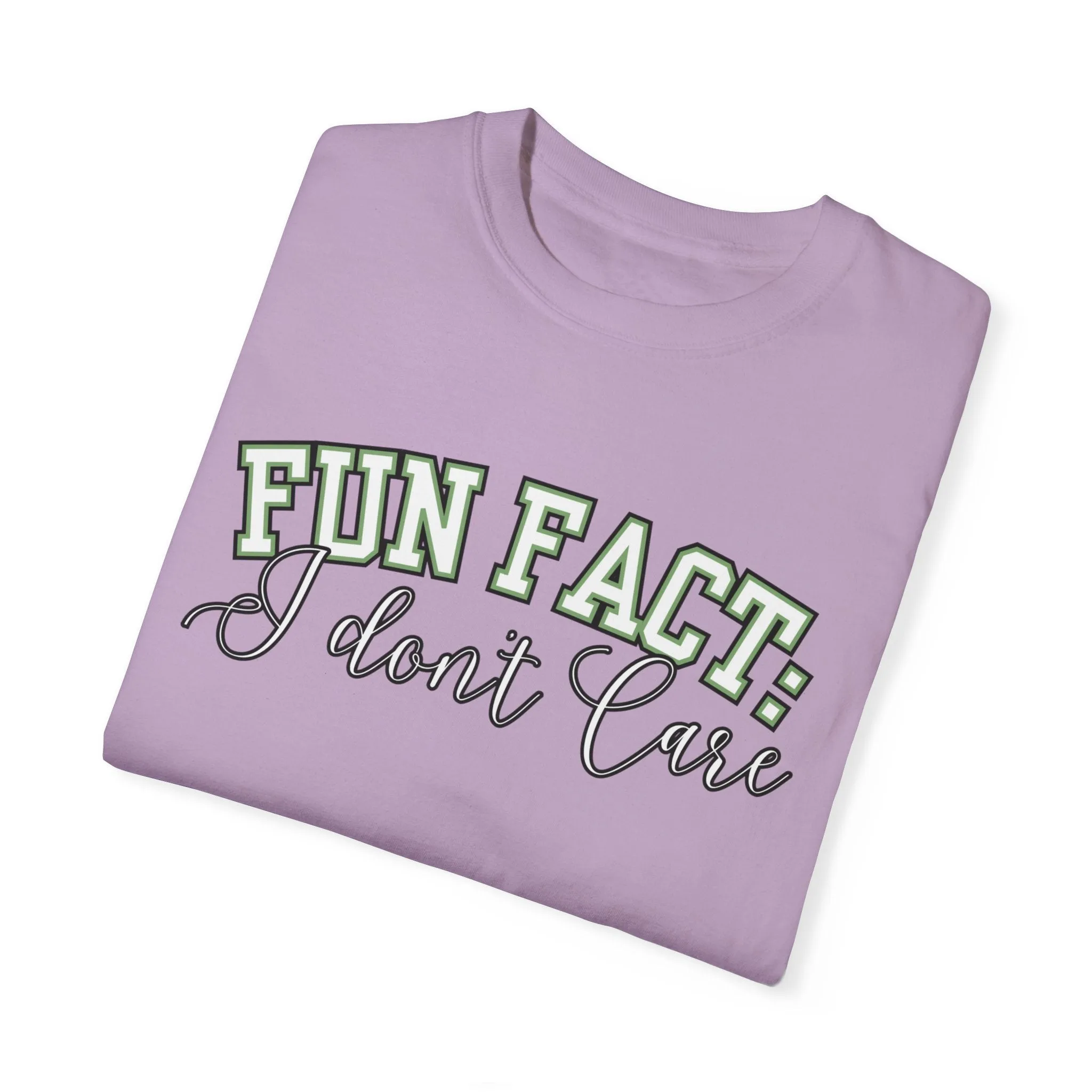 Fun Fact: I Don't Care Comfort Colors Women's Tee – Casual Statement Top for Nonchalant Style