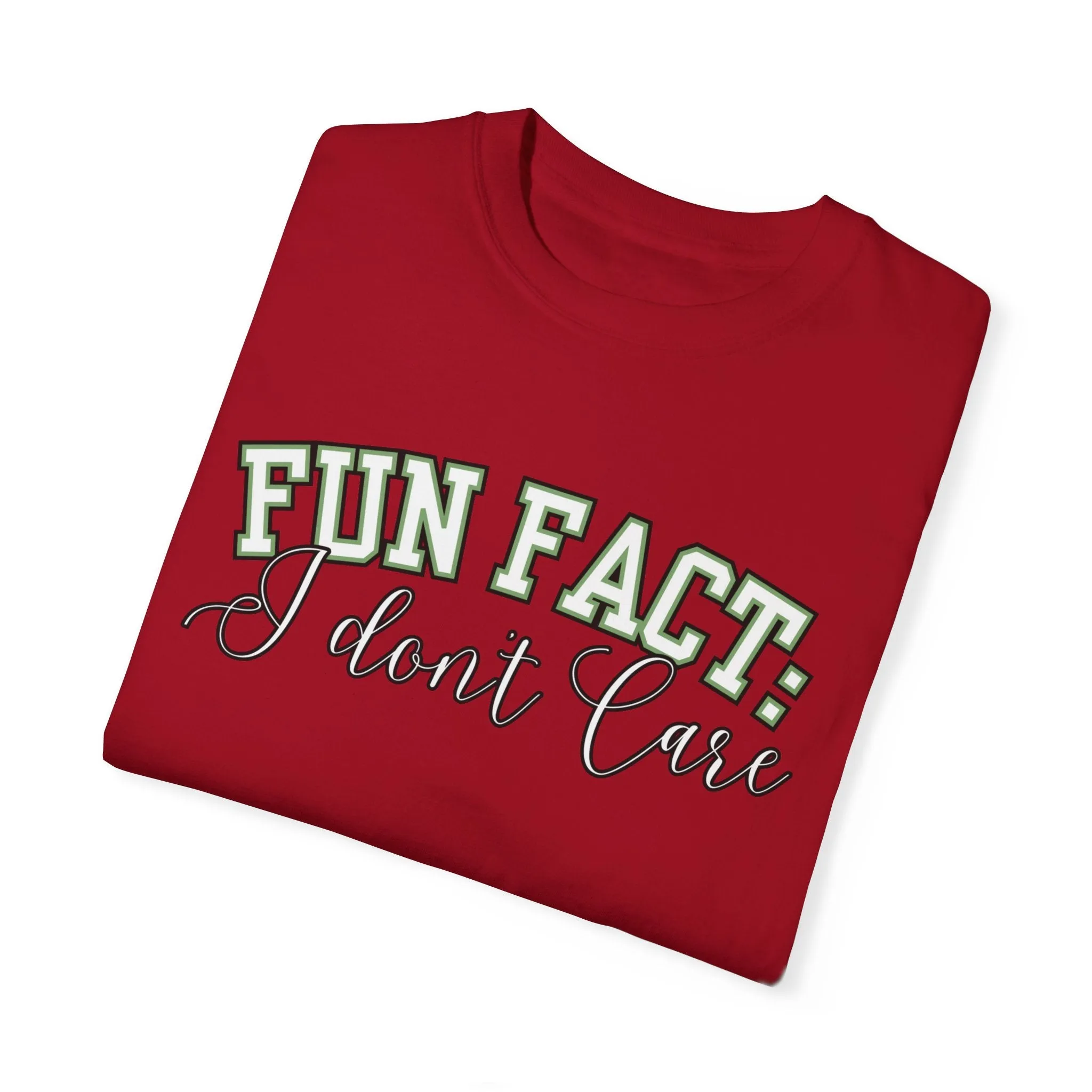 Fun Fact: I Don't Care Comfort Colors Women's Tee – Casual Statement Top for Nonchalant Style
