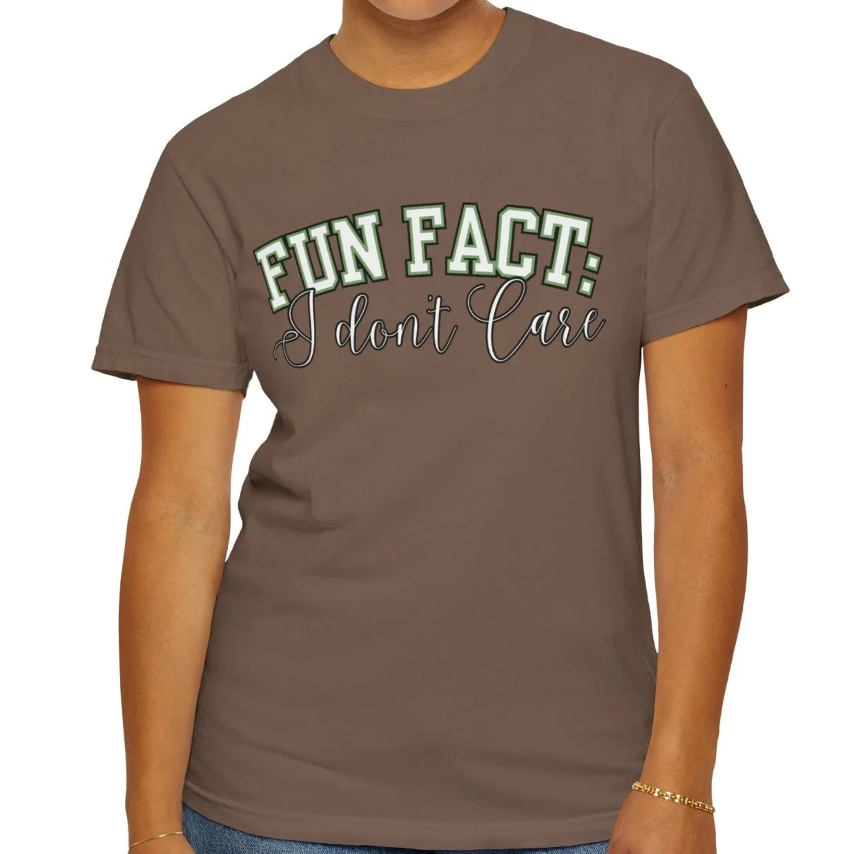 Fun Fact: I Don't Care Comfort Colors Women's Tee – Casual Statement Top for Nonchalant Style