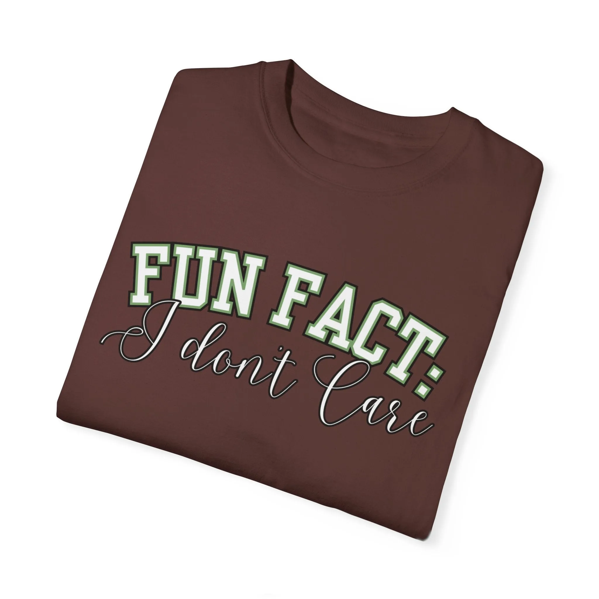 Fun Fact: I Don't Care Comfort Colors Women's Tee – Casual Statement Top for Nonchalant Style