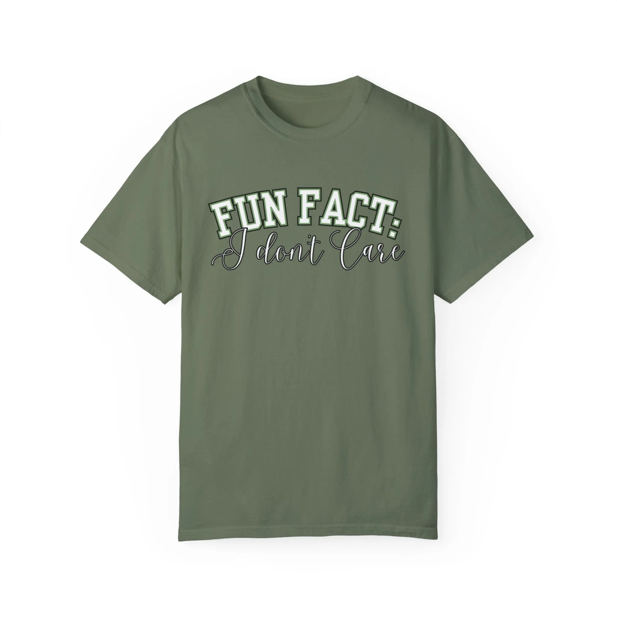 Fun Fact: I Don't Care Comfort Colors Women's Tee – Casual Statement Top for Nonchalant Style