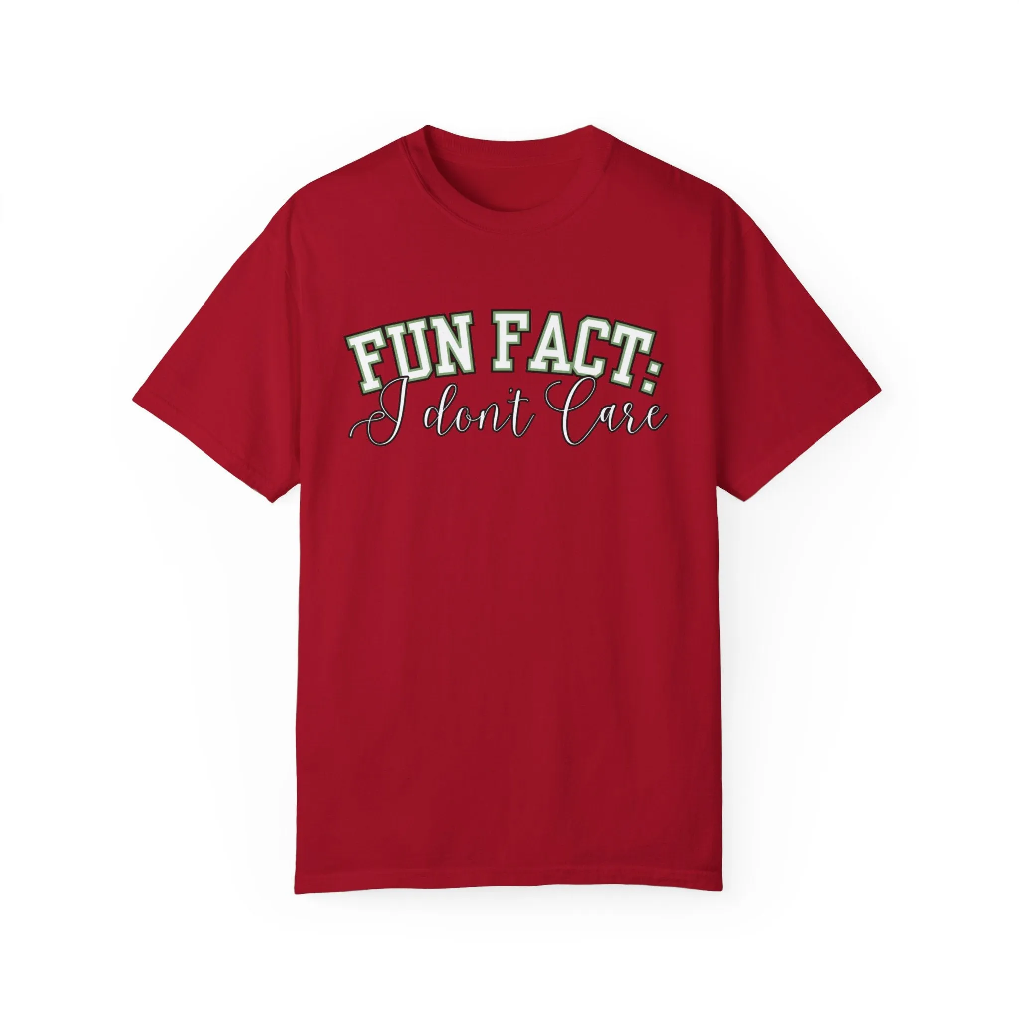 Fun Fact: I Don't Care Comfort Colors Women's Tee – Casual Statement Top for Nonchalant Style