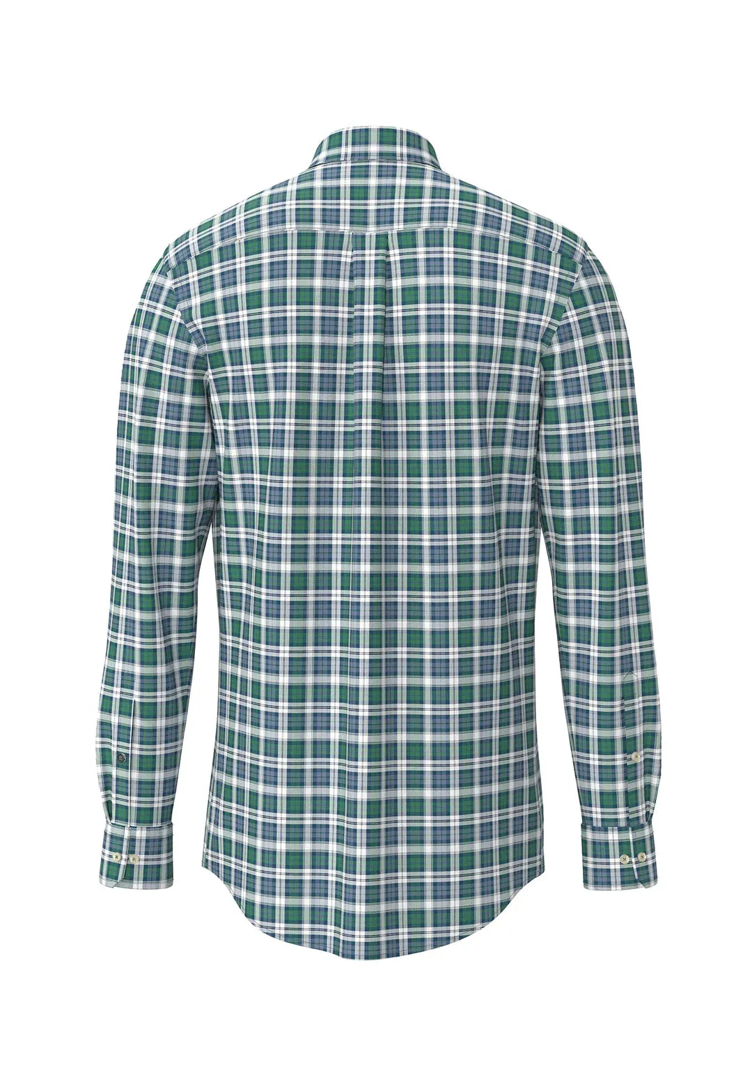 FYNCH-HATTON
Plaid cotton shirt with button-down collar and long sleeves Green/Navy