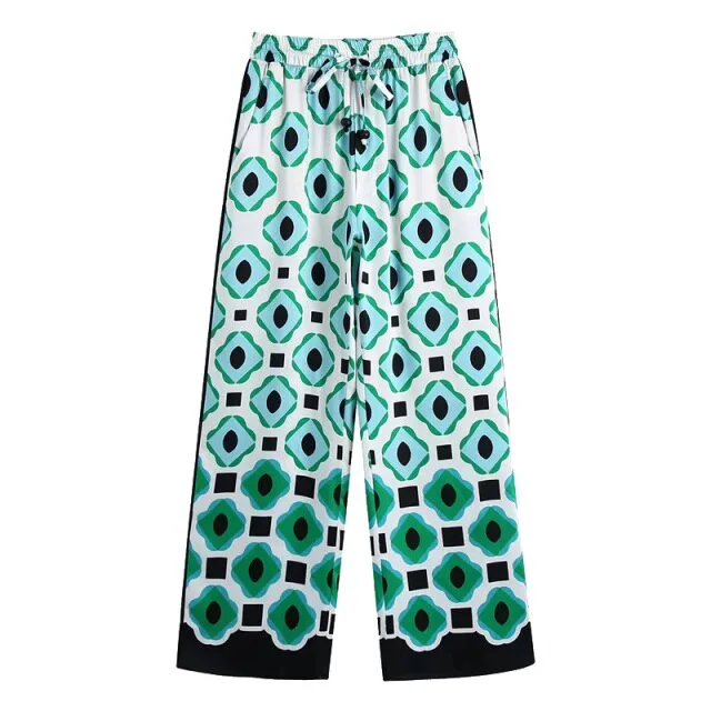 GEOMETRIC PRINT TROUSERS