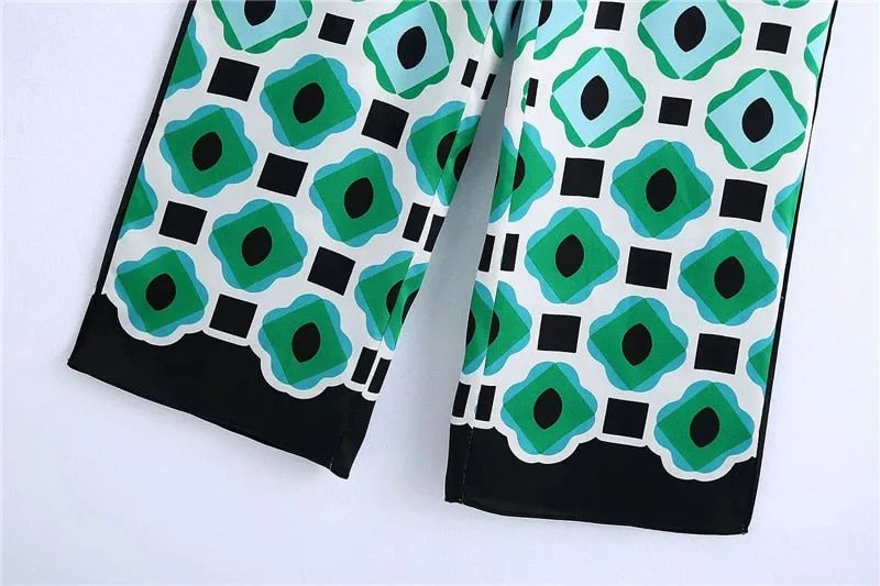 GEOMETRIC PRINT TROUSERS