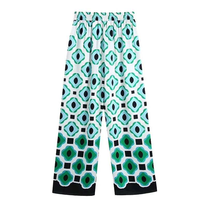 GEOMETRIC PRINT TROUSERS