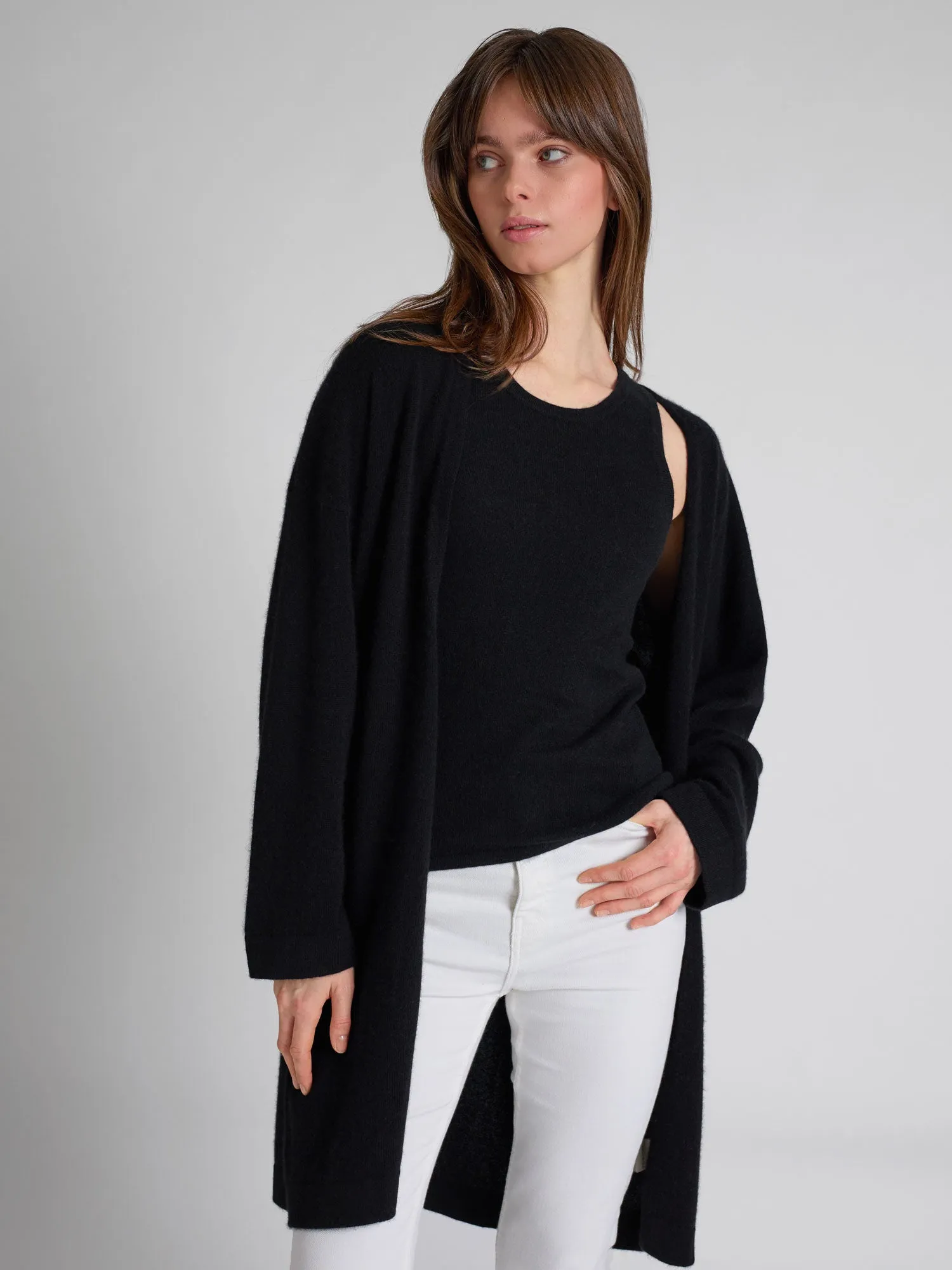 Kashmircardigan "Magni" - Sort