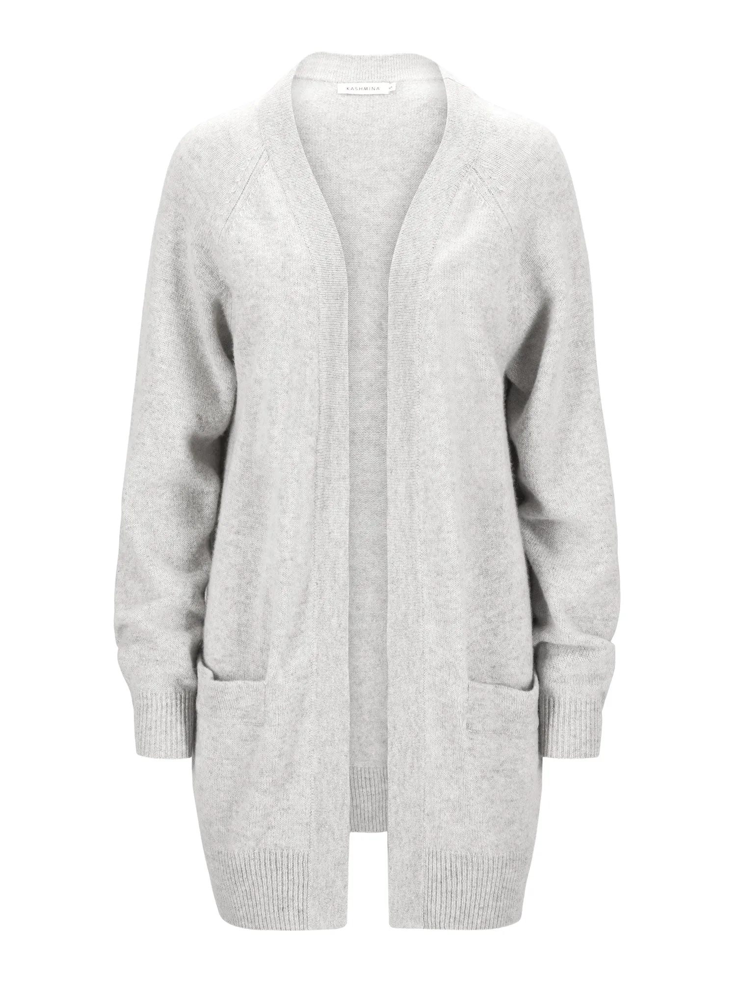 Kashmircardigan "Solveig" - light grey