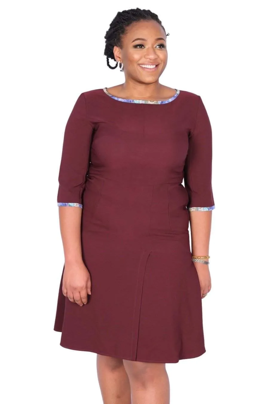 Ladies Office Dress Maroon