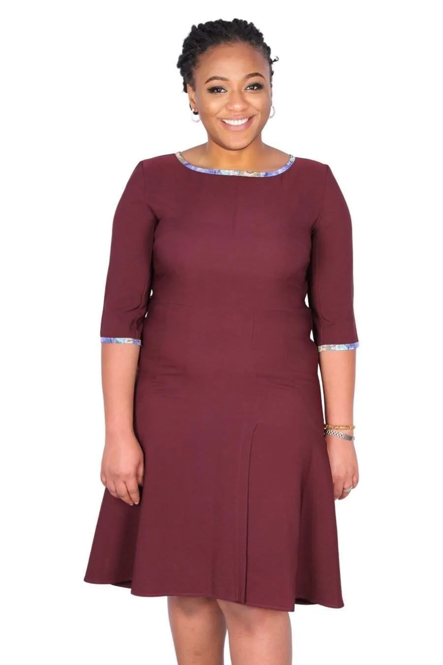 Ladies Office Dress Maroon
