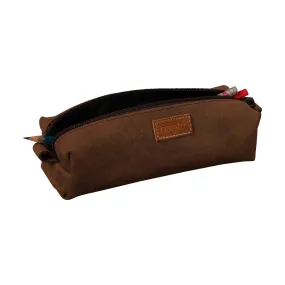 Leather Stationery Pouch- Rustic Brown