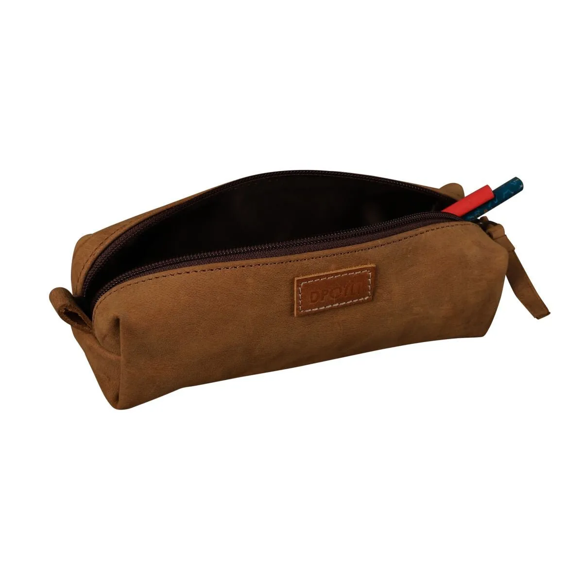 Leather Stationery Pouch- Rustic Brown