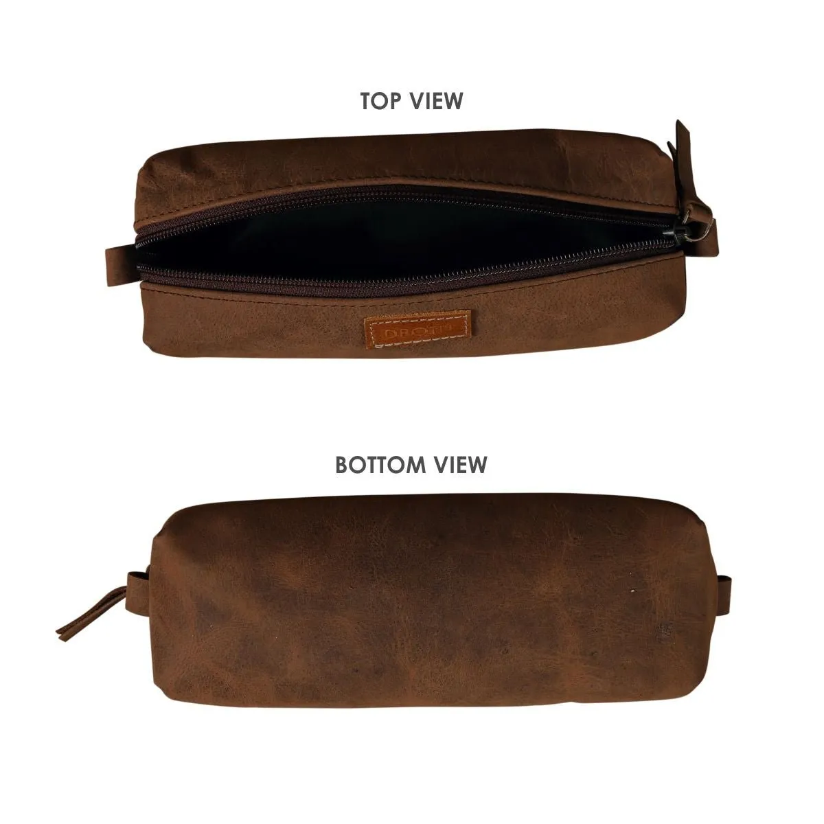 Leather Stationery Pouch- Rustic Brown