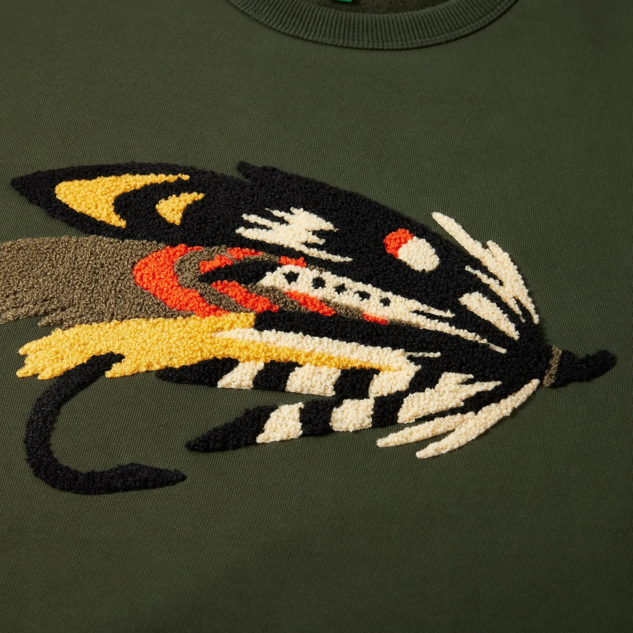 M's Salmon Fly Crewneck