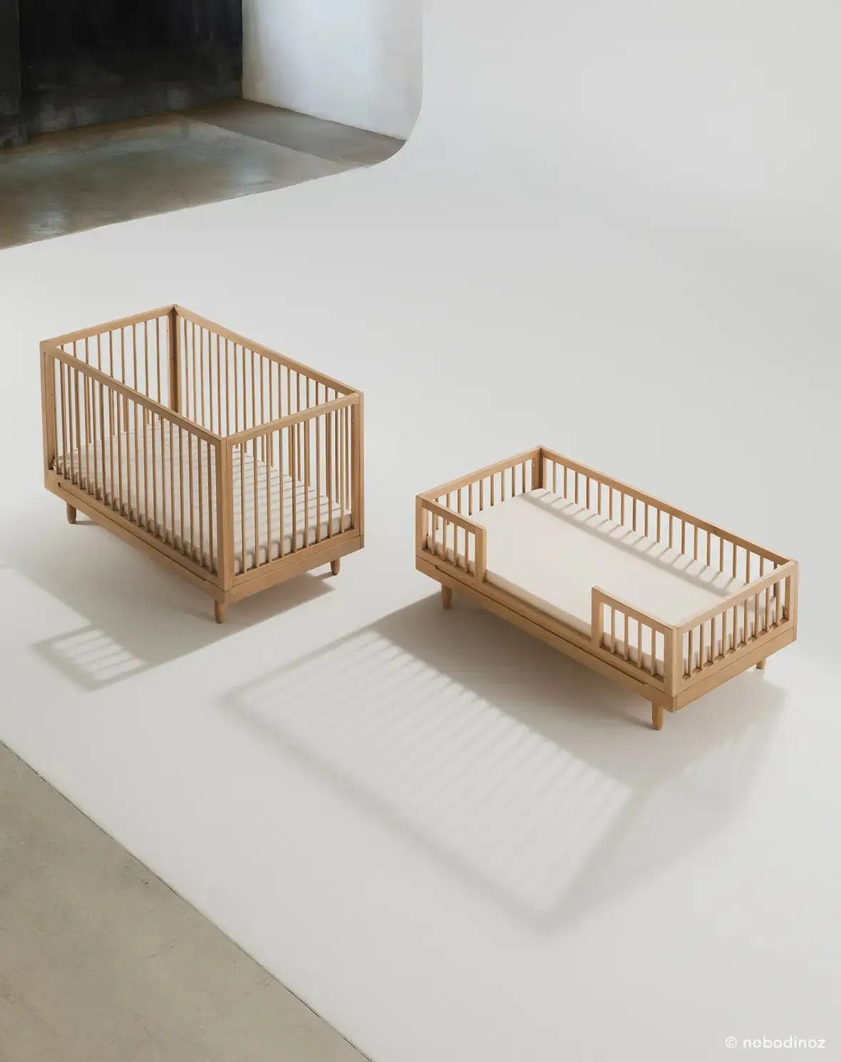 Nobodinoz Pure Oak Wood Evolving Cot   Evolving Junior Kit