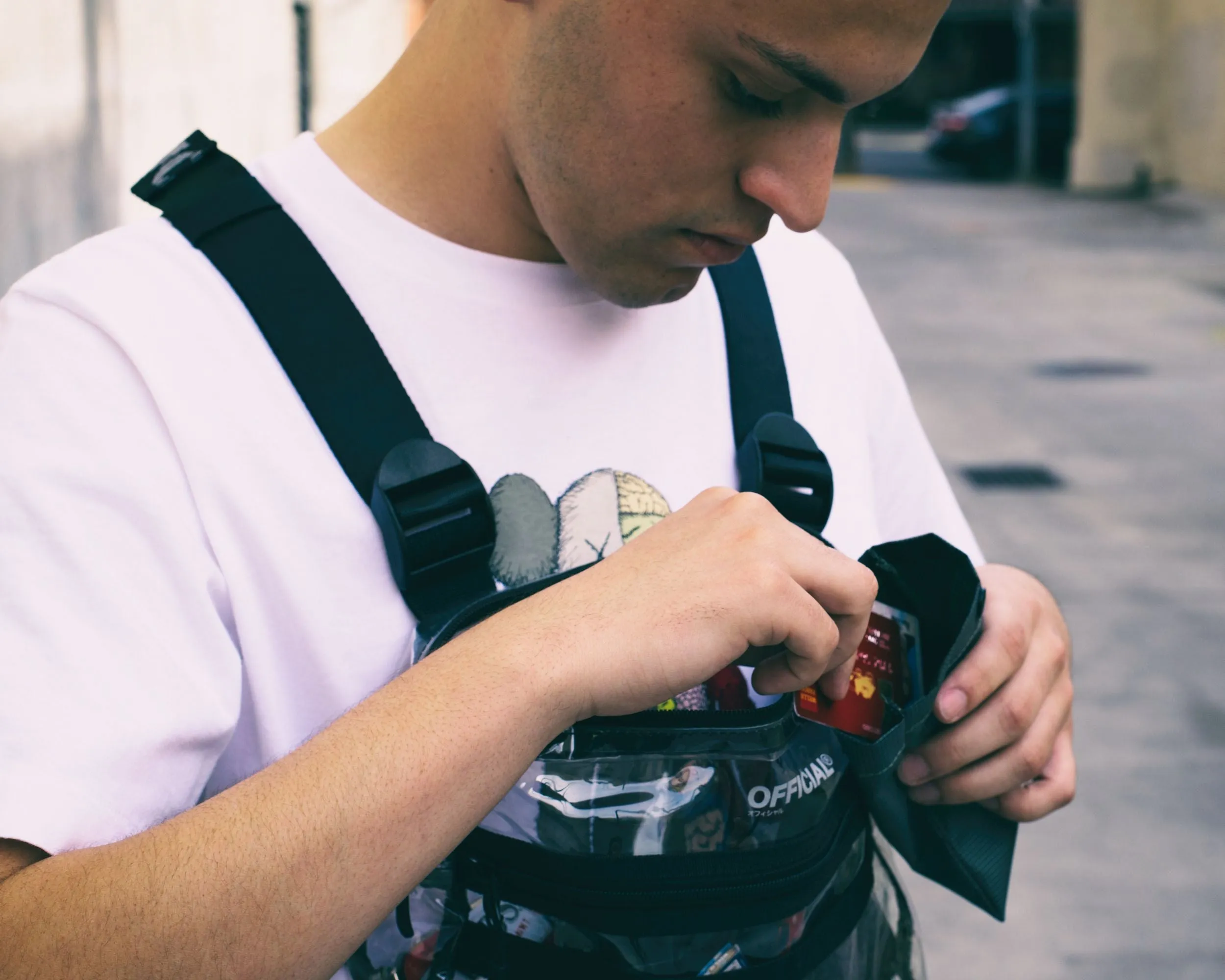 Official Translucent Black Chest Utility Bag