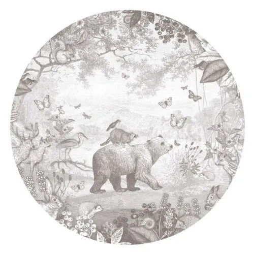 Pimpelmees Wall Sticker Forest Animals Pencil Grey - Clearance
