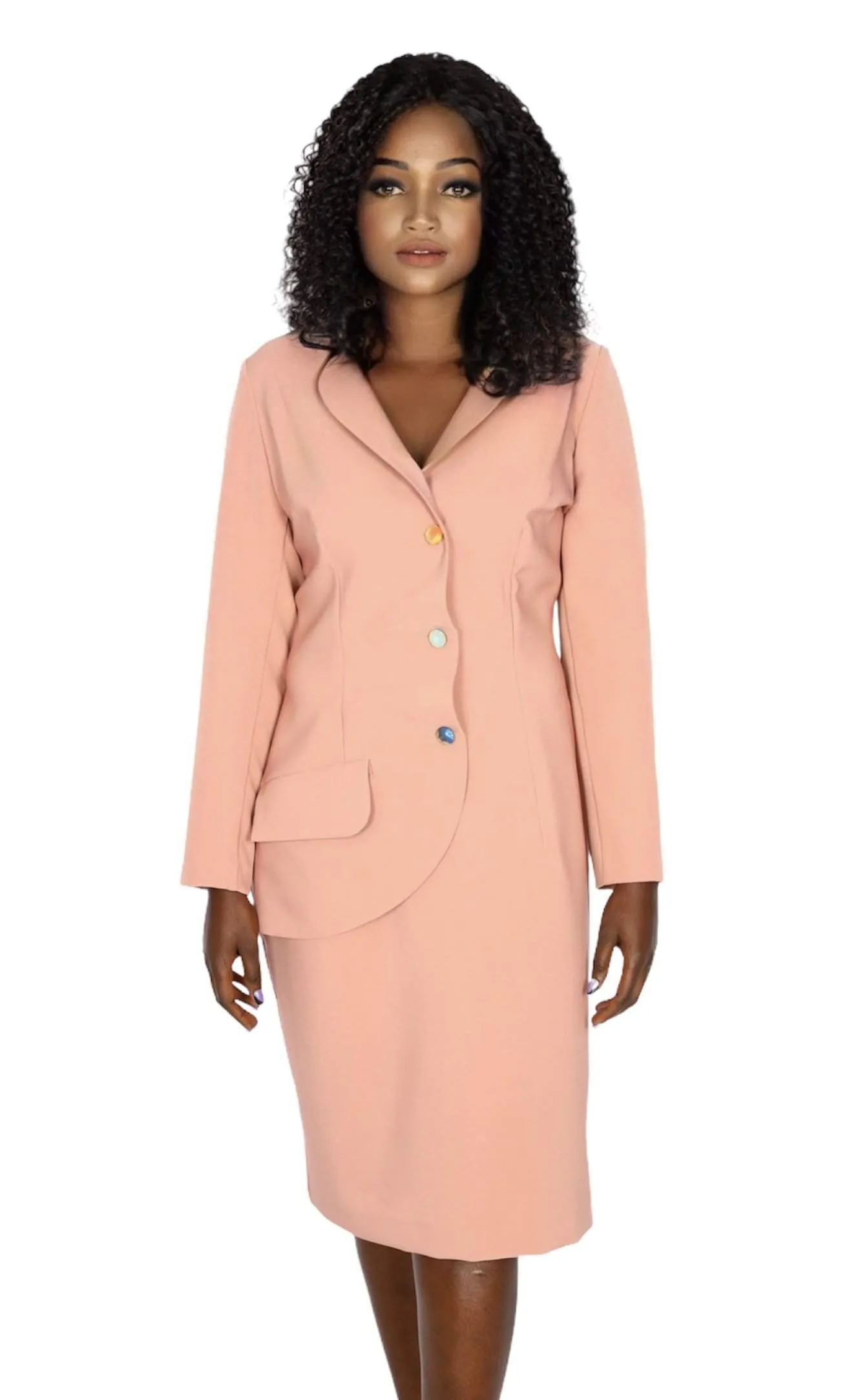 Pink African Office Dress