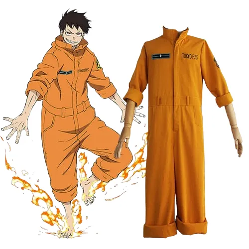 "COLOR GRIDDING" - Shinra Kusakabe - Fire Force Anime Cosplay Costume