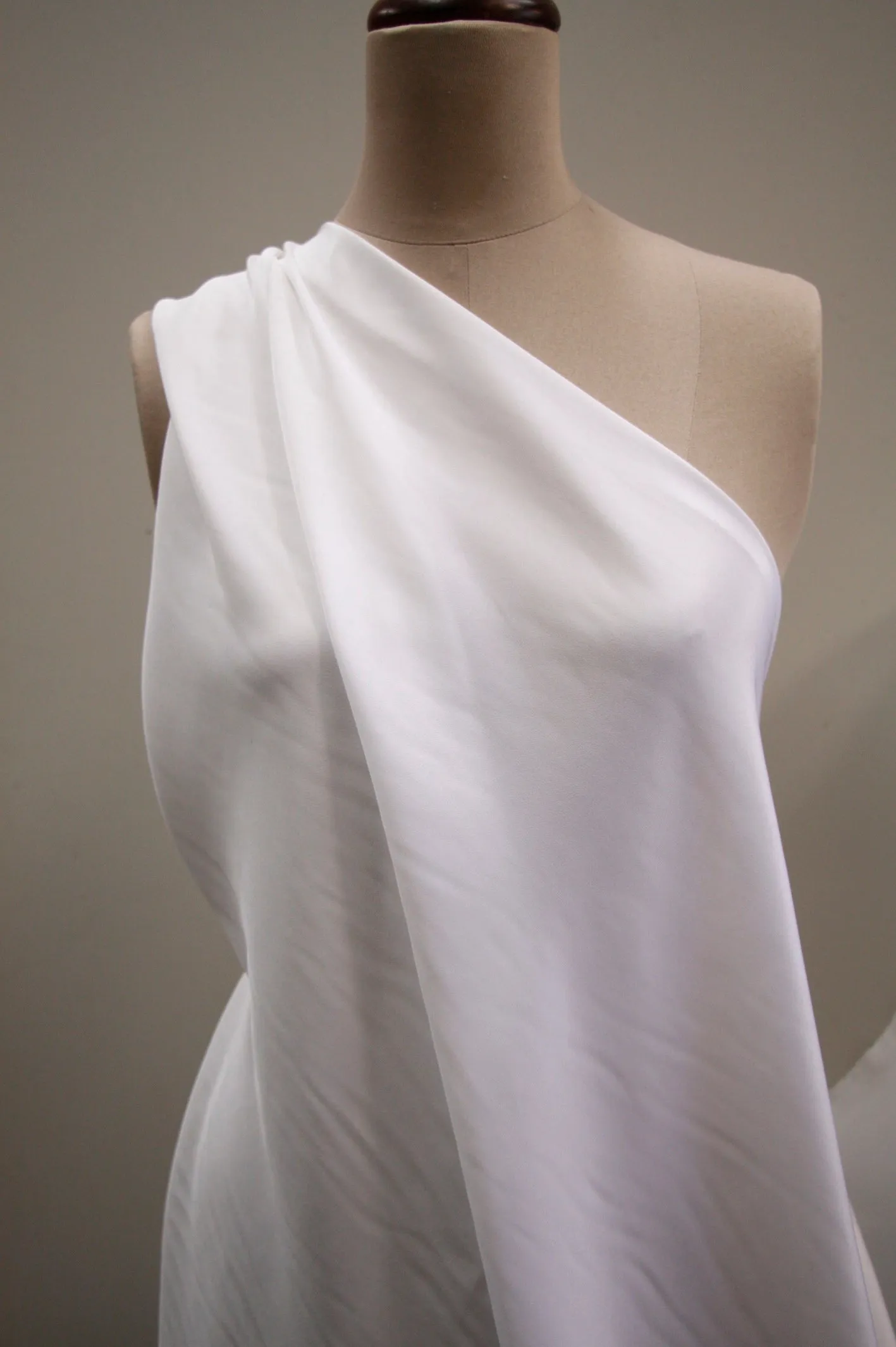 Silk Crepe De Chine - White