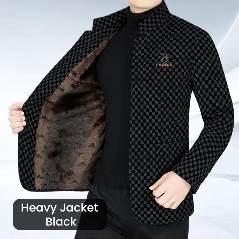 Winter SpecialsMens Trendy Checkered Warm Jacket with Pockets