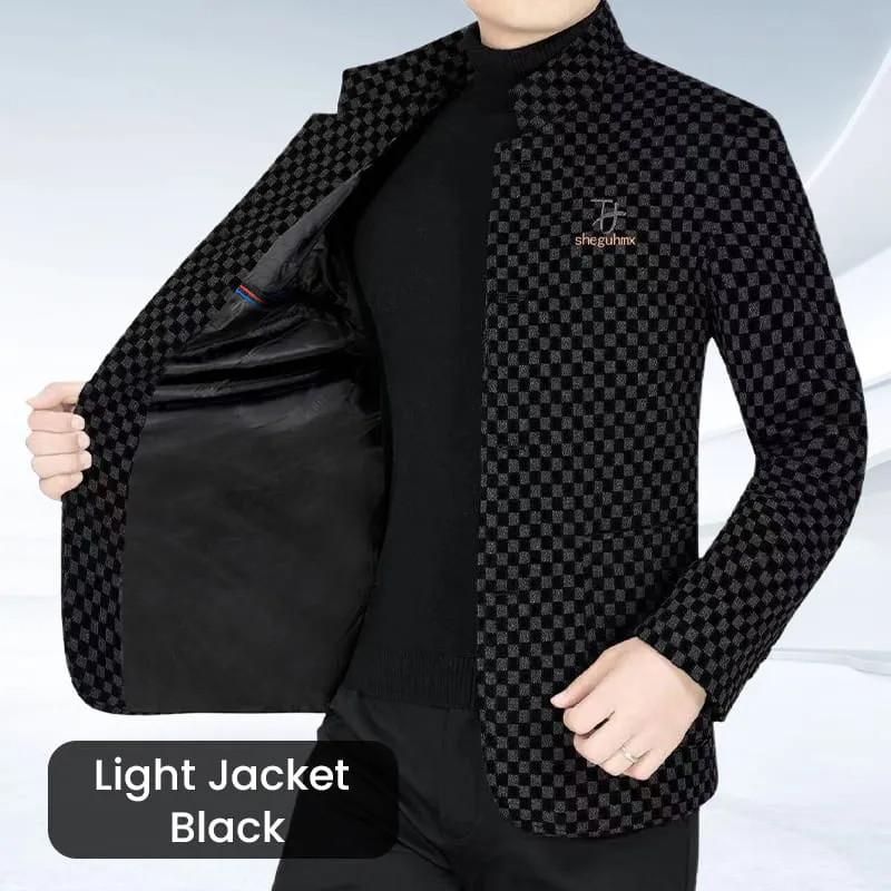 Winter SpecialsMens Trendy Checkered Warm Jacket with Pockets