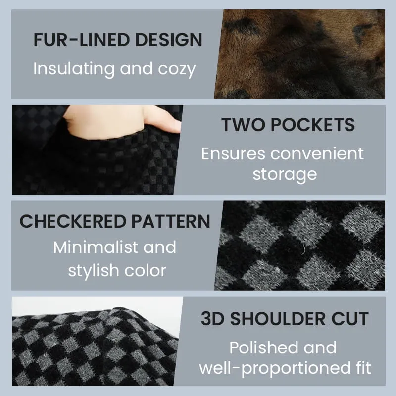 Winter SpecialsMens Trendy Checkered Warm Jacket with Pockets